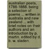 Australian Poets, 1788-1888. Being a selection of poems ... written in Australia and New Zealand ... With brief notes on their authors and an introduction by P. Martin. Edited by D. B. W. Sladen.