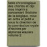 Table Chronologique Des Chartes Et Dipl Mes Imprim S Concernant L'Histoire de La Belgique. Mise En Ordre Et Publi E Sous La Direction de La Commission Royale D'Histoire Par Alphonse Wauters Volume 2