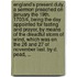 England's present duty. A sermon preached on January the 19th. 1703/4, being the day appointed for fasting and prayer, by means of the dreadful storm of wind, which was on the 26 and 27 of November last. By D. Pead, ...