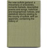 The new Suffolk Garland: a miscellany of anecdotes, romantic ballads, descriptive poems and songs, historical and biographical notices, and statistical returns relating to the county of Suffolk. With an Appendix, containing the history of door John Glyde