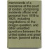 Memoranda of a residence at the Court of London, comprising incidents official and personal from 1819 to 1825, including negotiations on the Oregon question, and other unsettled questions between the United States and Great Britain. [Second series.]