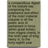 A Compendious Digest Of The Statute Law, Comprising The Substance And Effect Of The Most Material Clauses In All The Public Acts Of Parliament In Force Within Great Britain, From Magna Charta, In The Ninth Year Of King Henry Iii, To The Forty-eighth Year door Thomas Walter Williams
