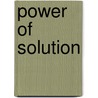 Power of Solution door Lizzy Iweala Ph D