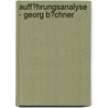 Auff�Hrungsanalyse - Georg B�Chner door Julius P�hnert