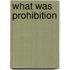What Was Prohibition