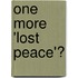 One More 'Lost Peace'?