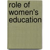 Role of Women's Education by Nadja Winter