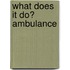 What Does It Do? Ambulance