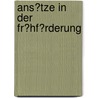 Ans�Tze in Der Fr�Hf�Rderung door Marion Krause