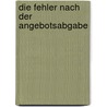 Die Fehler Nach Der Angebotsabgabe door Hans-Jürgen Borchardt