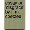 Essay on 'Disgrace' by J. M. Coetzee door Florian R�bener