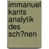 Immanuel Kants Analytik Des Sch�Nen