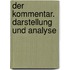 Der Kommentar. Darstellung Und Analyse