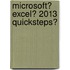 Microsoft� Excel� 2013 Quicksteps�