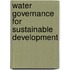 Water Governance for Sustainable Development