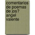 Comentarios De Poemas De Jos� Angel Valente