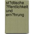 St�Dtische �Ffentlichkeit Und Ern�Hrung