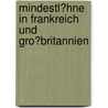 Mindestl�Hne in Frankreich Und Gro�Britannien door Torsten K�hne