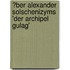 �Ber Alexander Solschenizyms 'Der Archipel Gulag'