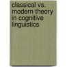 Classical Vs. Modern Theory in Cognitive Linguistics by Aleksandra Pendarovska