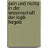 Sein Und Nichts in Der Wissenschaft Der Logik Hegels