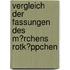 Vergleich Der Fassungen Des M�Rchens Rotk�Ppchen