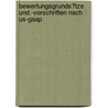 Bewertungsgrunds�Tze Und -Vorschriften Nach Us-Gaap door Christian Schröder