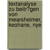 Textanalyse Zu Beitr�Gen Von Mearsheimer, Keohane, Nye door Christian Hochmuth