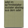 Adel Im Sp�Tmittelalter - Sozialer Abstieg Aus Dem Adel by Hubert Feichter