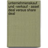 Unternehmenskauf Und -Verkauf - Asset Deal Versus Share Deal door Nicole Maier