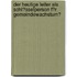 Der Heutige Leiter Als Schl�Sselperson F�R Gemeindewachstum?