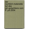 Der Rechtlich-Materielle Teil Des Igh-Gutachtens Vom 9. Juli 2004 door Birger Menke