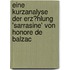 Eine Kurzanalyse Der Erz�Hlung 'sarrasine' Von Honore De Balzac