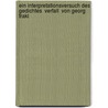 Ein Interpretationsversuch Des Gedichtes  Verfall  Von Georg Trakl by Julia Weil