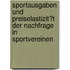 Sportausgaben Und Preiselastizit�T Der Nachfrage in Sportvereinen