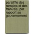 Parall�Le Des Romains Et Des Fran�Ais, Par Rapport Au Gouvernement