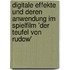 Digitale Effekte Und Deren Anwendung Im Spielfilm 'Der Teufel Von Rudow'