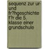 Sequenz Zur Ur- Und Fr�Hgeschichte F�R Die 5. Klasse Einer Grundschule