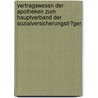 Vertragswesen Der Apotheken Zum Hauptverband Der Sozialversicherungstr�Ger door Jürgen Augstein