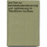 Ans�Tze Zur Betriebskostensteuerung Und -Optimierung Im �Ffentlichen Hochbau by Sandra Schum