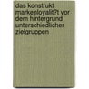 Das Konstrukt Markenloyalit�T Vor Dem Hintergrund Unterschiedlicher Zielgruppen door Thomas J�ckel