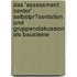 Das 'Assessment Center' - Selbstpr�Sentation Und Gruppendiskussion Als Bausteine