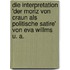 Die Interpretation 'Der Moriz Von Craun Als Politische Satire' Von Eva Willms U. A.