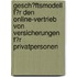 Gesch�Ftsmodell F�R Den Online-Vertrieb Von Versicherungen F�R Privatpersonen