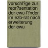 Vorschl�Ge Zur Repr�Sentation Der Ewu-L�Nder Im Ezb-Rat Nach Erweiterung Der Ewu by Alexander Ludwig