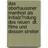 Das Oberhausener Manifest Als Initialz�Ndung Des Neuen  Dt. Films Und Dessen Streiter