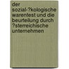 Der Sozial-�Kologische Warentest Und Die Beurteilung Durch �Sterreichische Unternehmen door Sigrid Quendler (Krimmer-Quendler)