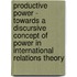 Productive Power - Towards a Discursive Concept of Power in International Relations Theory