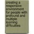 Creating a Responsive Environment for People with Profound and Multiple Learning Difficulties