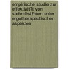 Empirische Studie Zur Effektivit�T Von Stehrollst�Hlen Unter Ergotherapeutischen Aspekten door Sonja Schlegel